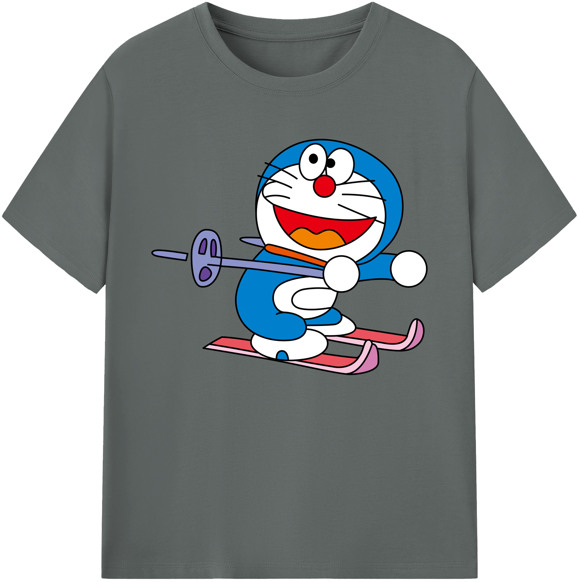 （画像用） ドラえもん Doraemon 綿100％ メンズ半袖Tシャツ｜肌触りやわらか＆通気性